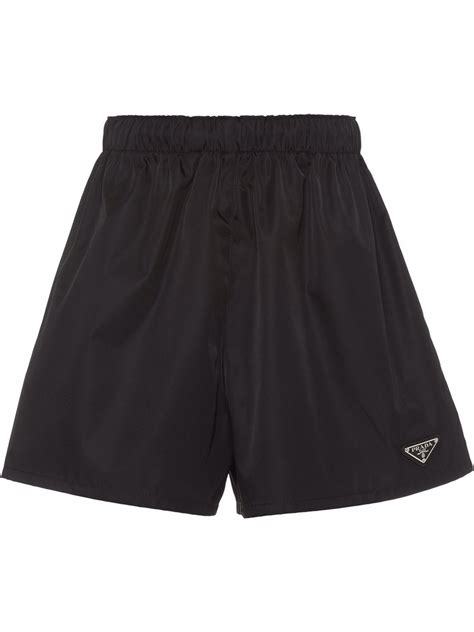 prada short heren|Prada men's brand plaque shorts.